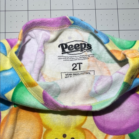 Vibrant Bunny Print Kids Pajama Set - Picture 2 of 5